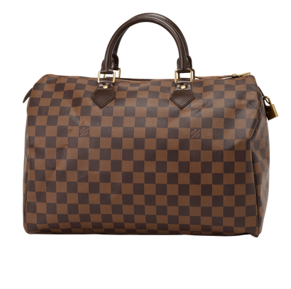 Speedy 35, &pound;795, Handbags, Brown, Canvas, Front view